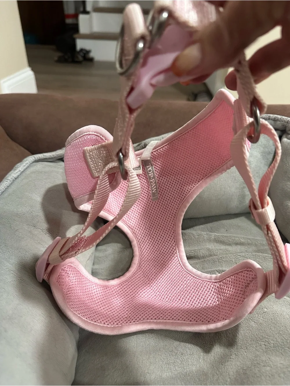 “Top Paw”Soft Pink Padded Dog Harness